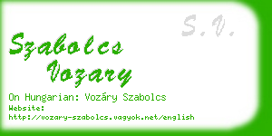 szabolcs vozary business card